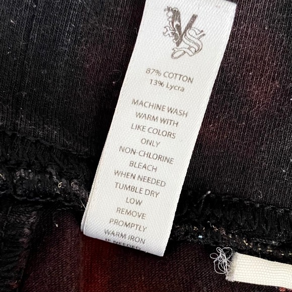 VS Yoga Bleach Tie Dye Black Stretch Leggings S - Picture 11 of 12